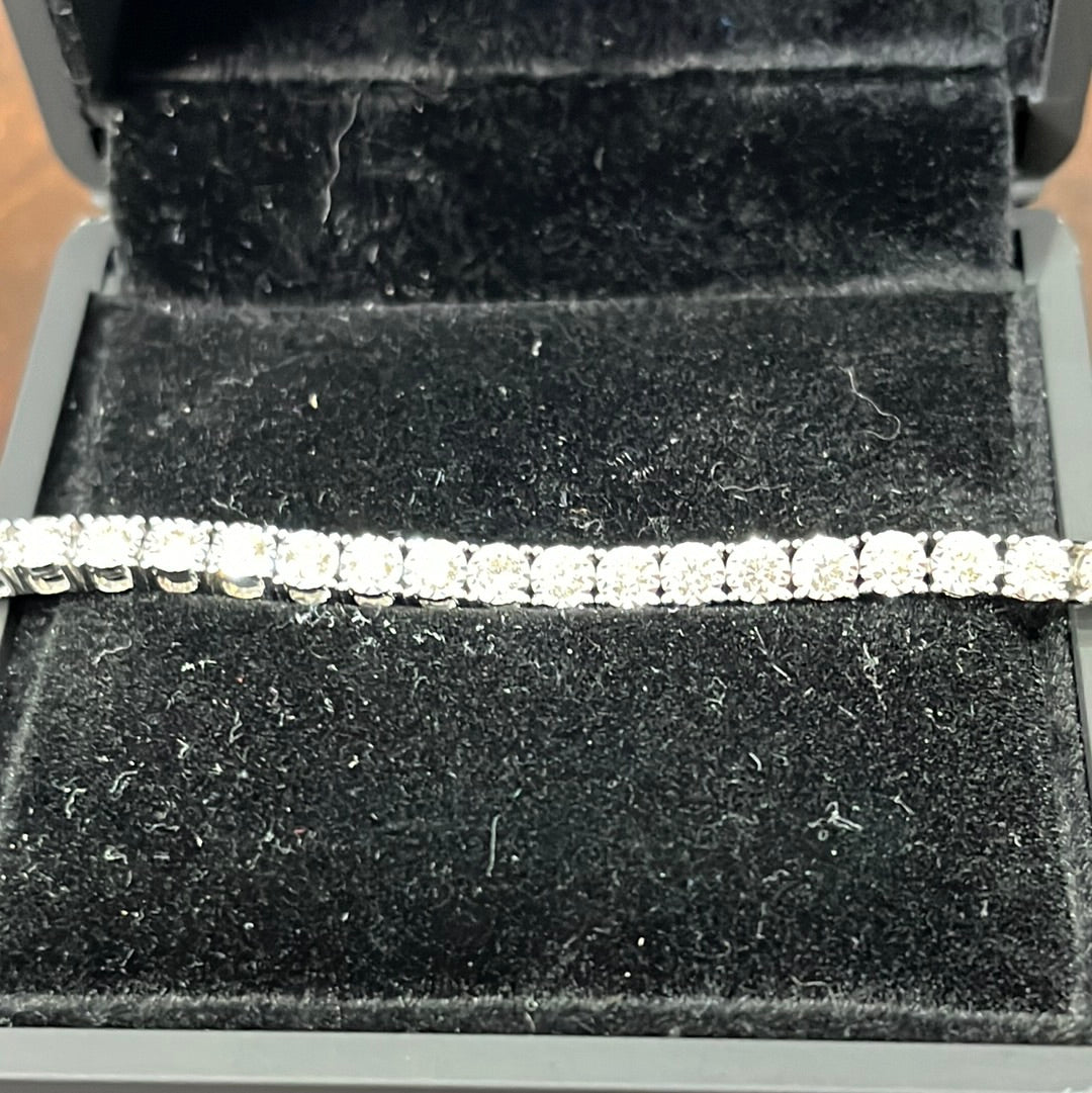 Tennis bracelet 7" - 10KW - 2.85ctw GH/SI1 - Natural diamond - 34262