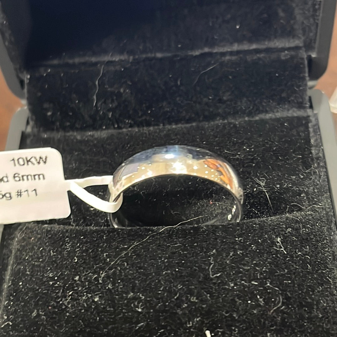 Wedding band 6mm - 10KW - Comfort 5.85g #11 - White gold - 34308