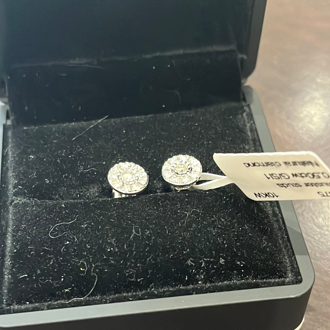 Cluster studs - 10KW - 0.50ctw G/SI1 - Natural diamond - 34475