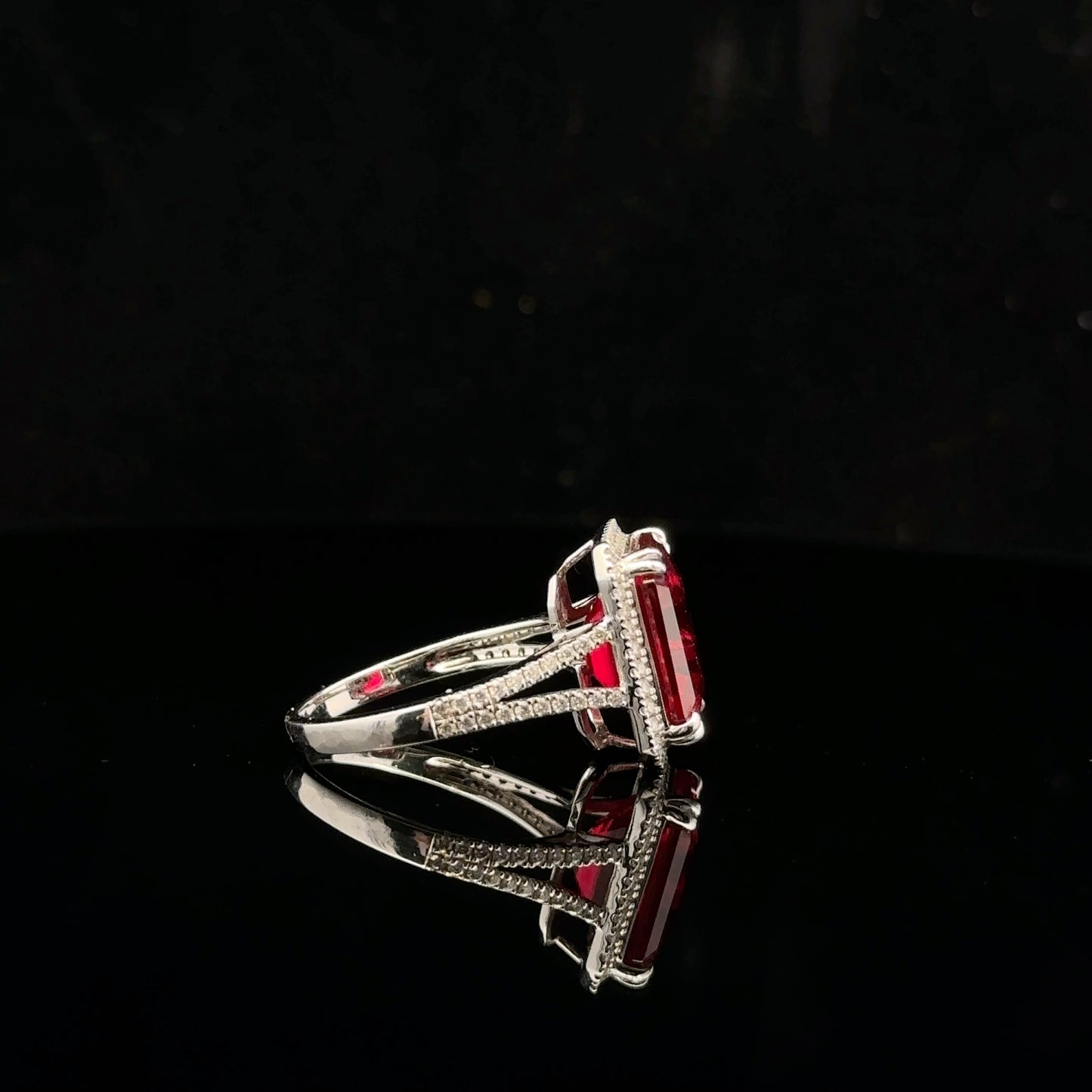 Radiant Ruby 8 - 14k white gold - 13001
