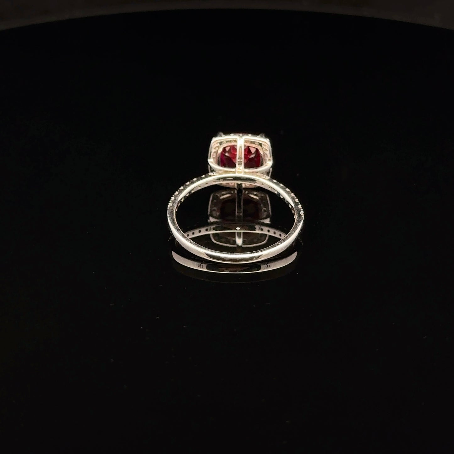 Ruby Cushion 3 - 14k white gold - 13061