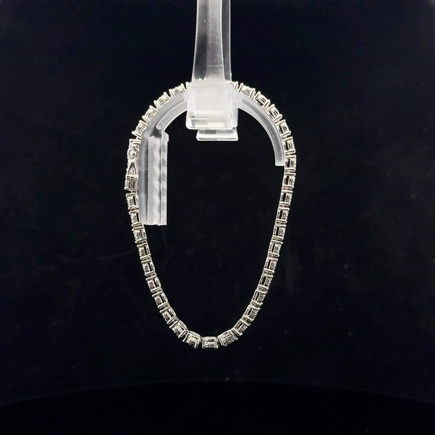 Flower Illusion Bracelet 0.50ctw. 19cm - S925 - Natural Diamond