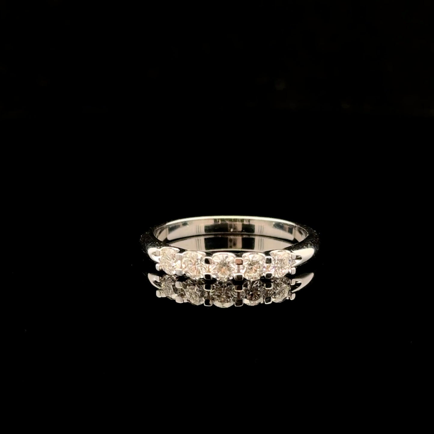 5 Stone band 0.50ctw. F/SI1 - 10KW - Natural Diamond