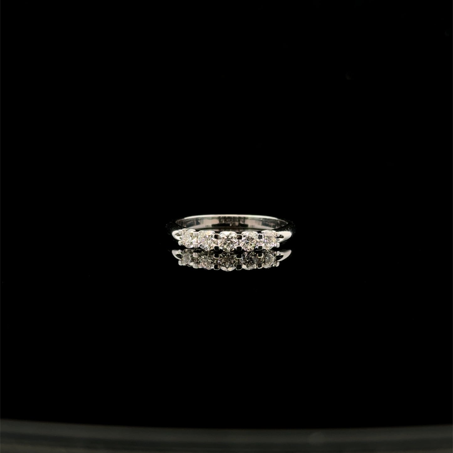 5 Stone band 0.50ctw. F/SI1 - 10KW - Natural Diamond