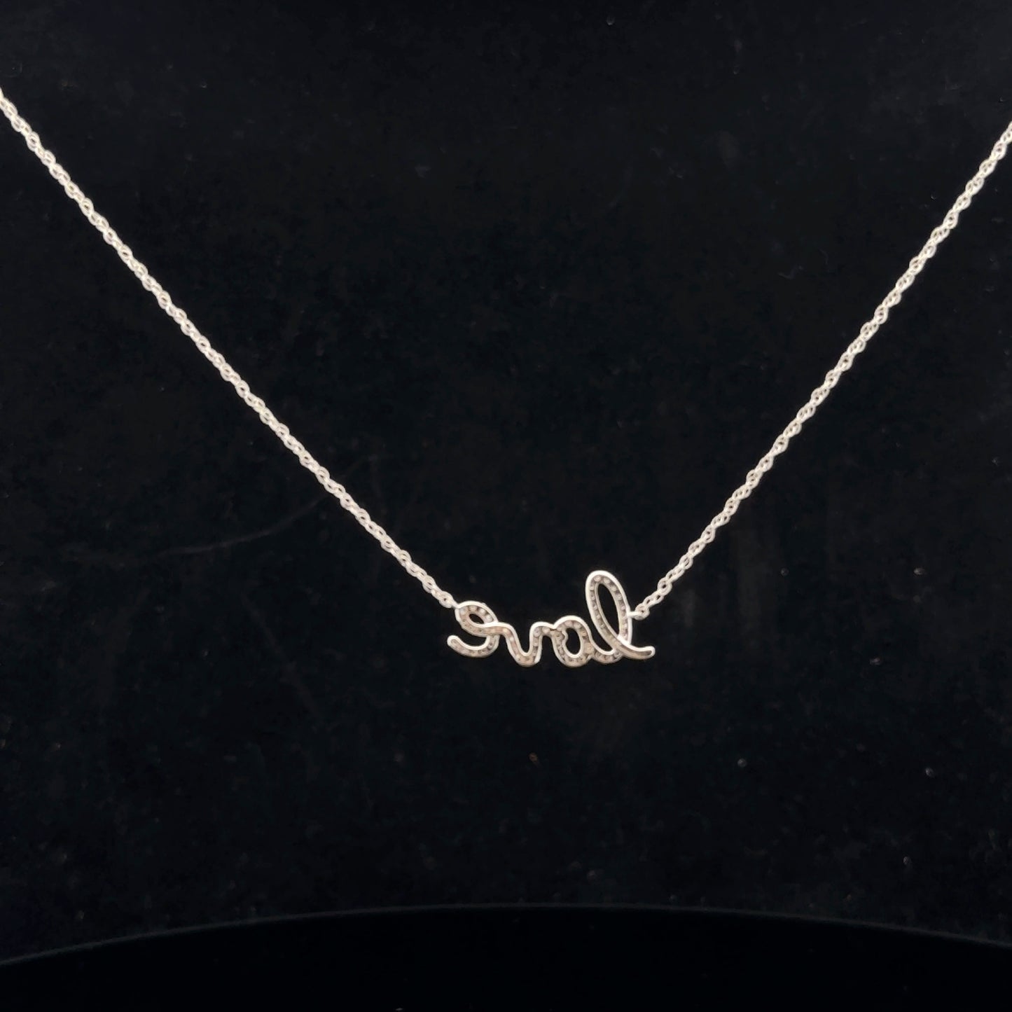Love Necklace 0.18ctw. H/I1 43cm - 14KW - Natural Diamond