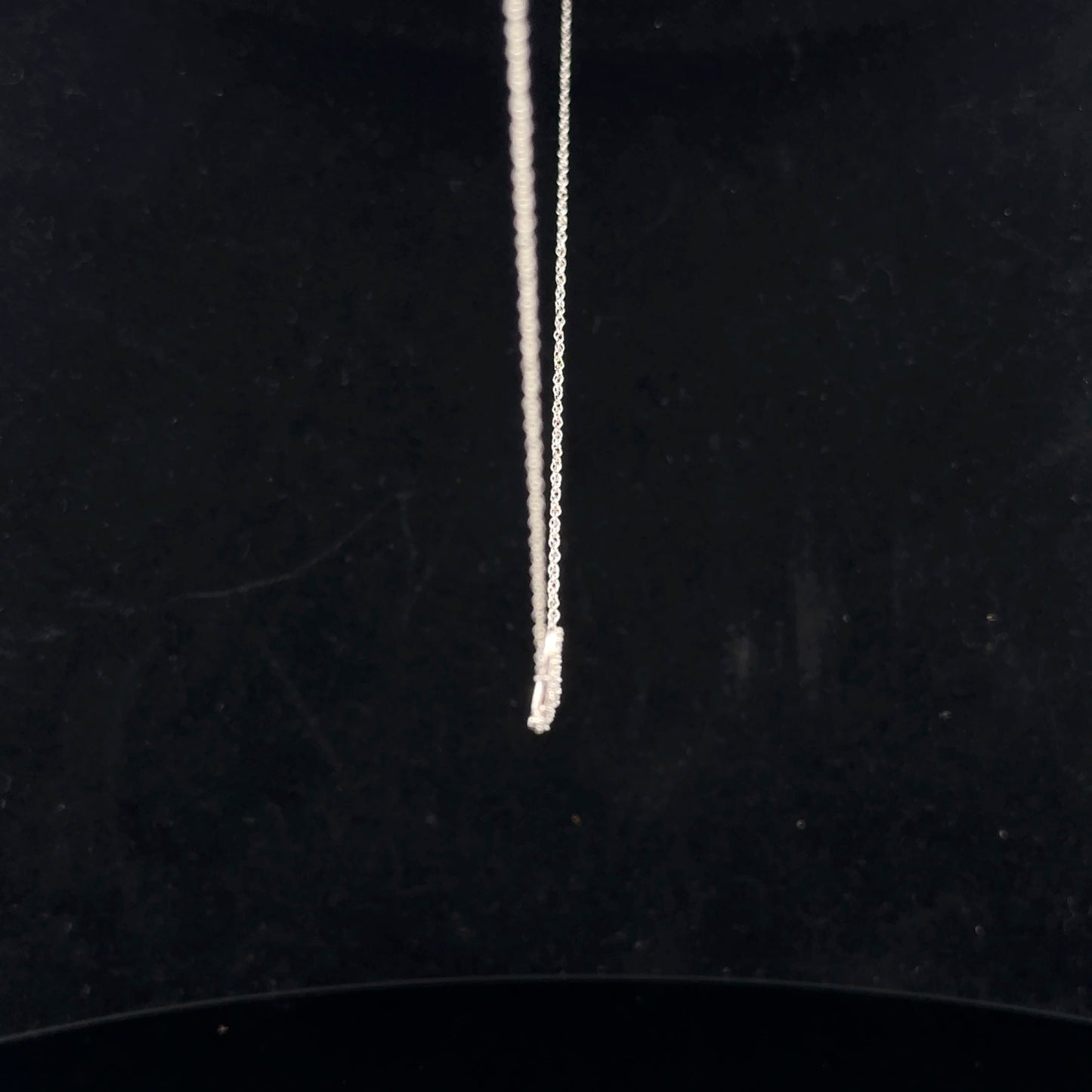 Love Necklace 0.18ctw. H/I1 43cm - 14KW - Natural Diamond