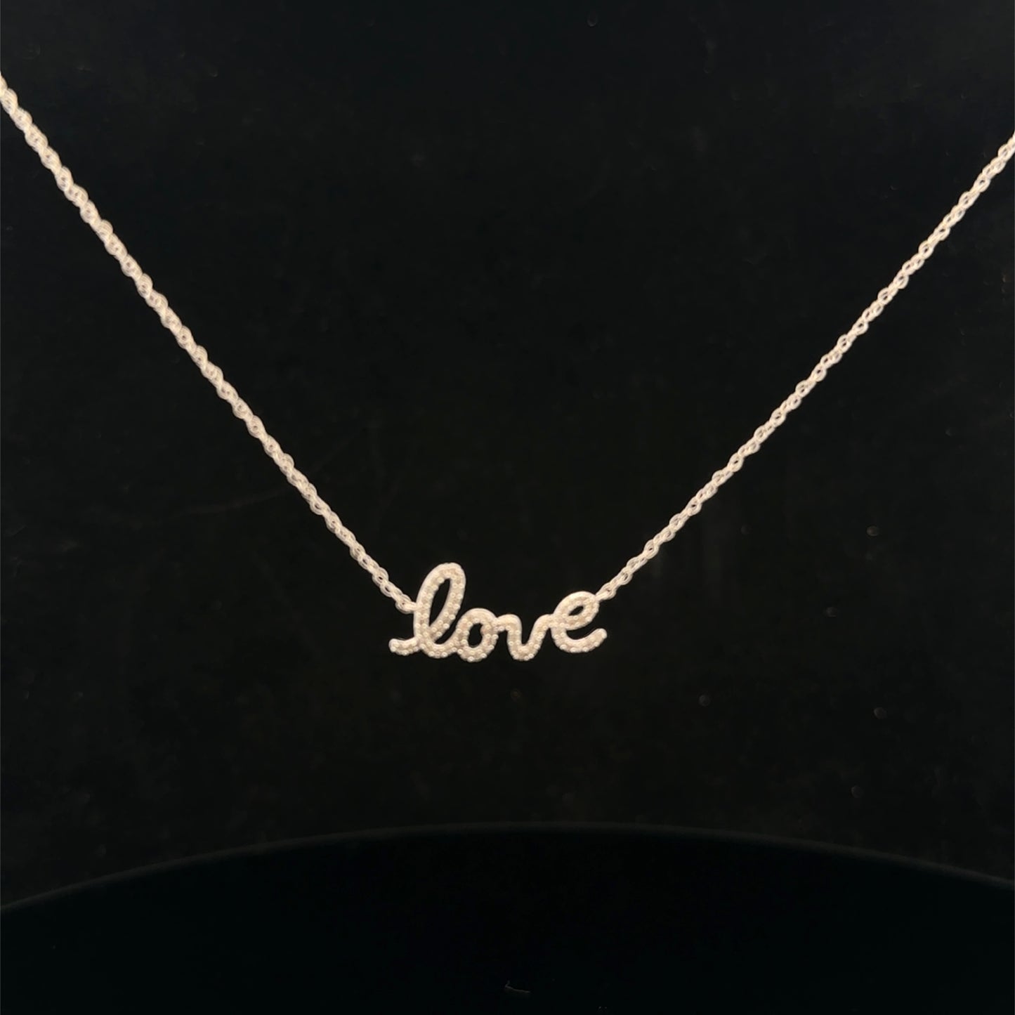 Love Necklace 0.18ctw. H/I1 43cm - 14KW - Natural Diamond