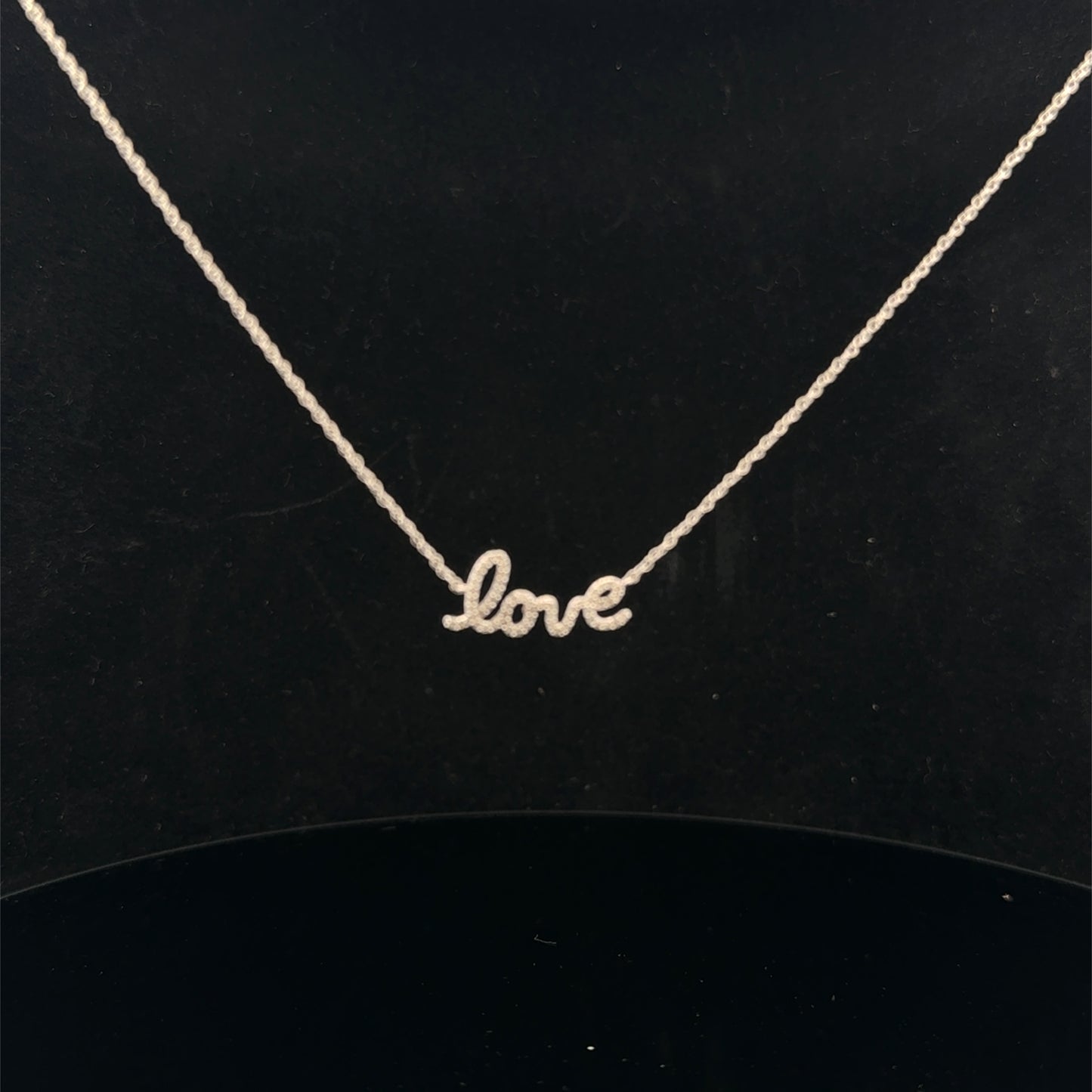 Love Necklace 0.18ctw. H/I1 43cm - 14KW - Natural Diamond