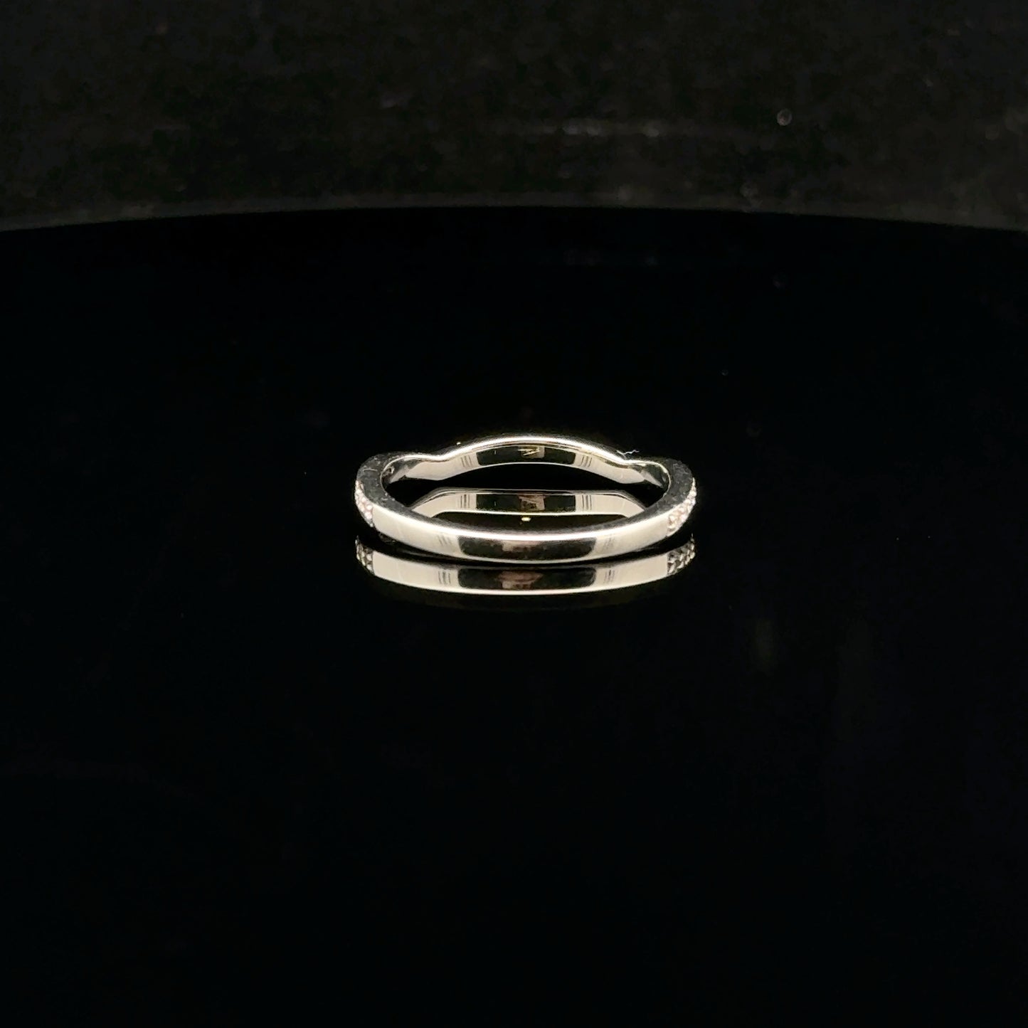 Curved band 0.20ctw. G/SI2 - 925S - Natural Diamond