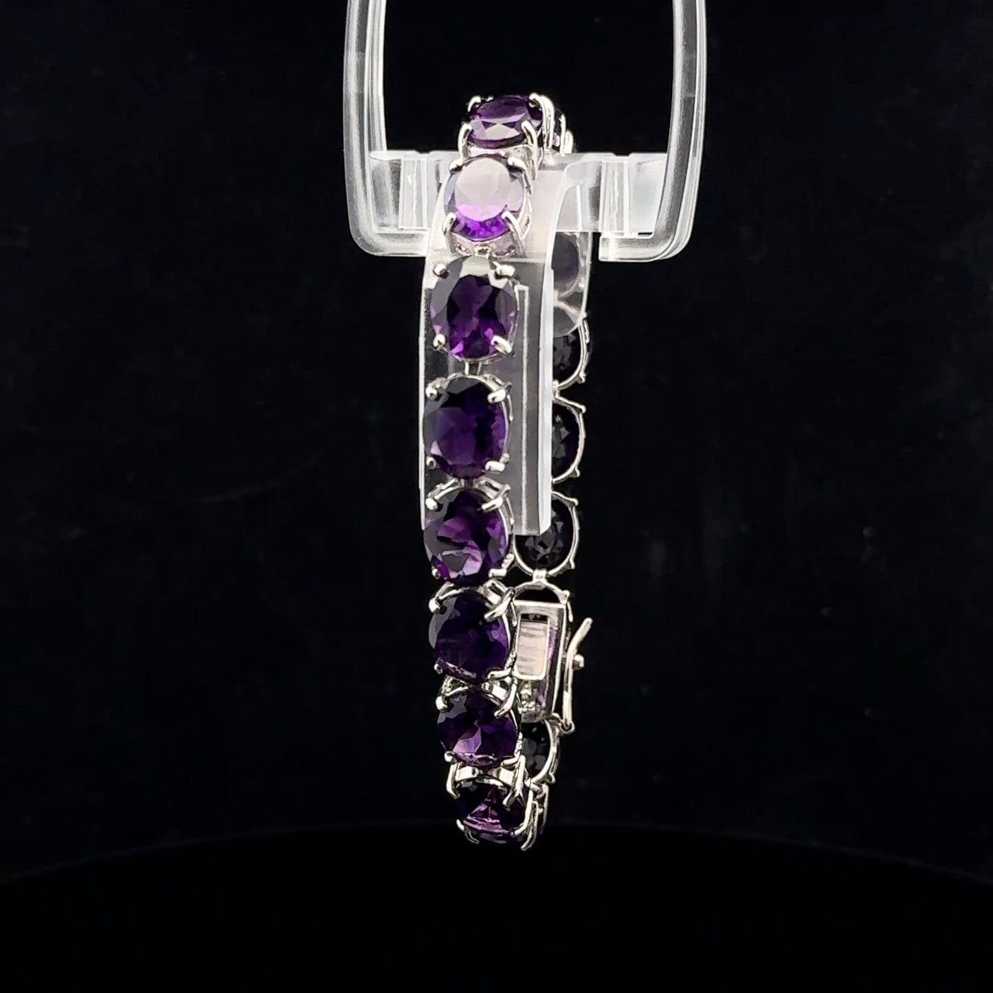Bracelet 18cm 50ctw. 10x8mm - 925S - Amethyst