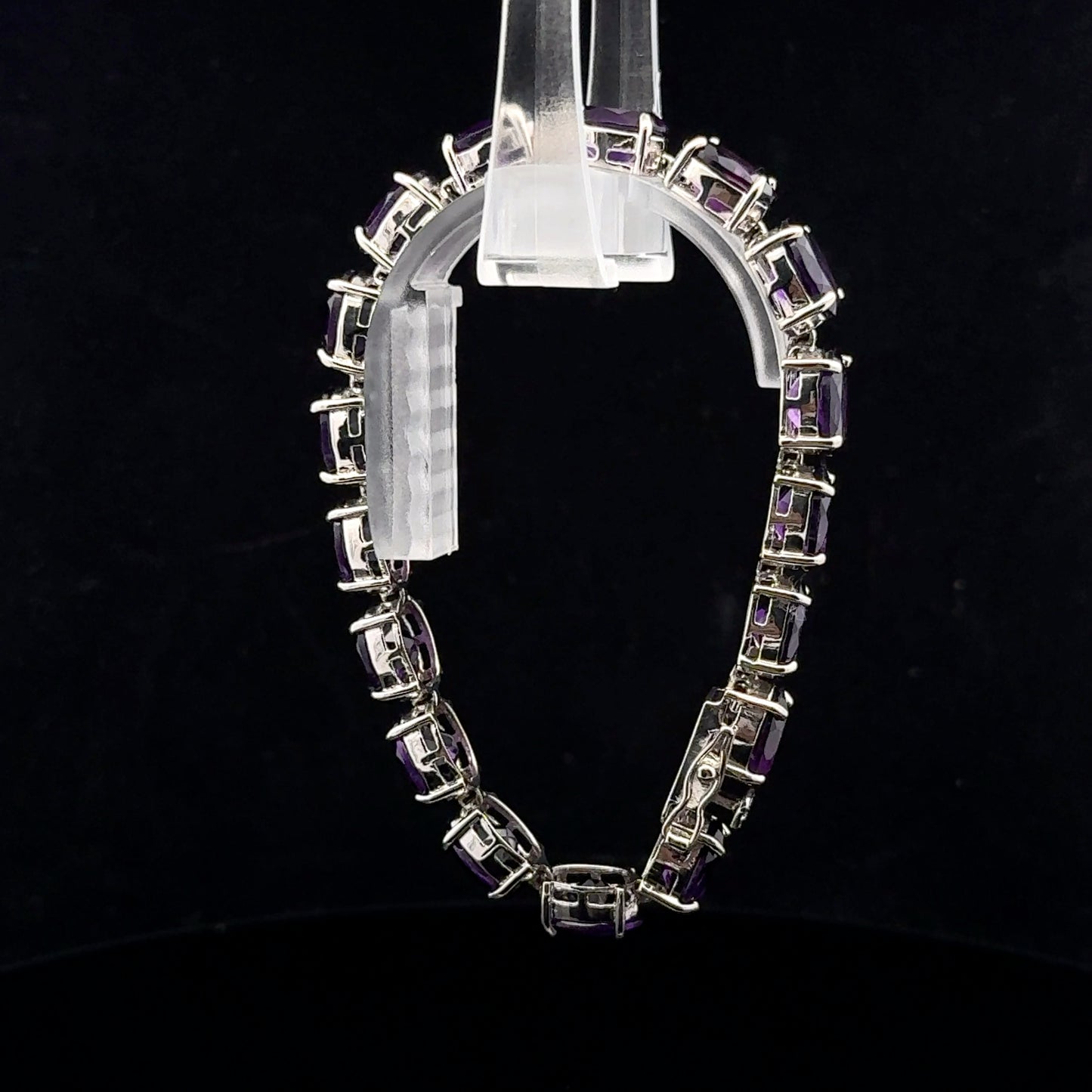 Bracelet 18cm 50ctw. 10x8mm - 925S - Amethyst
