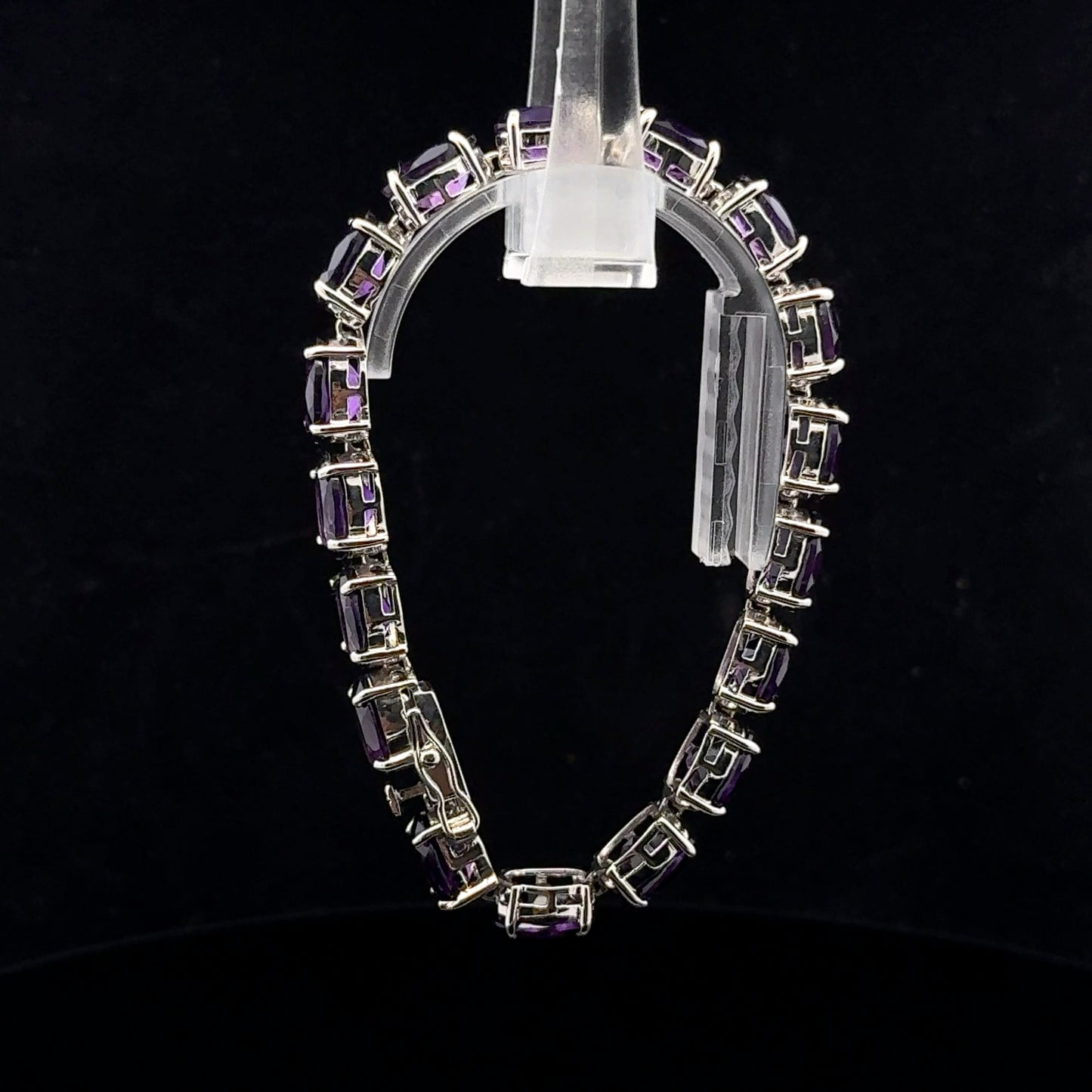Bracelet 18cm 50ctw. 10x8mm - 925S - Amethyst - 51027
