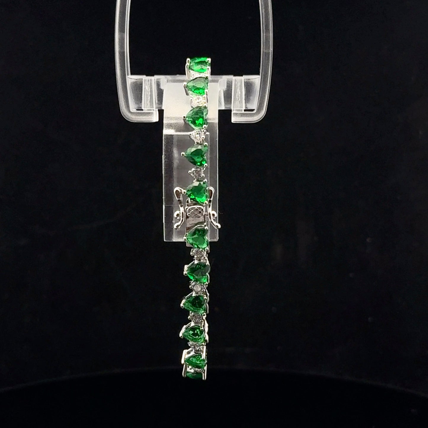 Green Heart 18cm - 925S - Cr Emerald