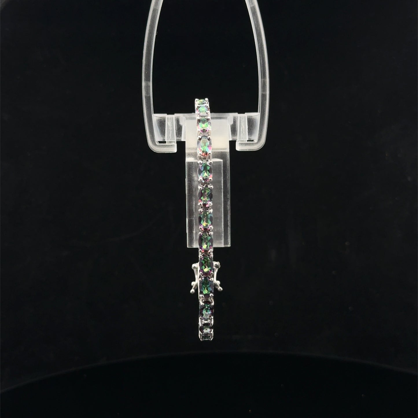 Tennis Bracelet 6x4mm Oval - 925S - Mystic Topaz