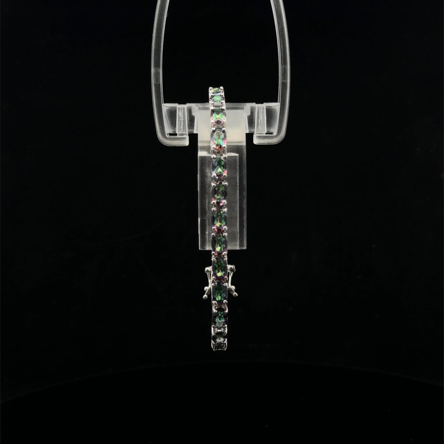 Tennis Bracelet 6x4mm Oval - 925S - Mystic Topaz