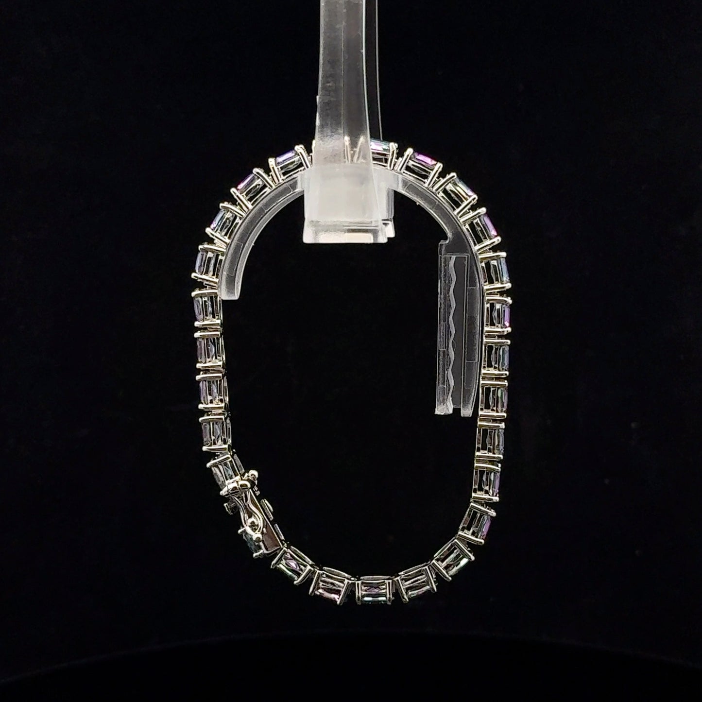 Tennis Bracelet 6x4mm Oval - 925S - Mystic Topaz