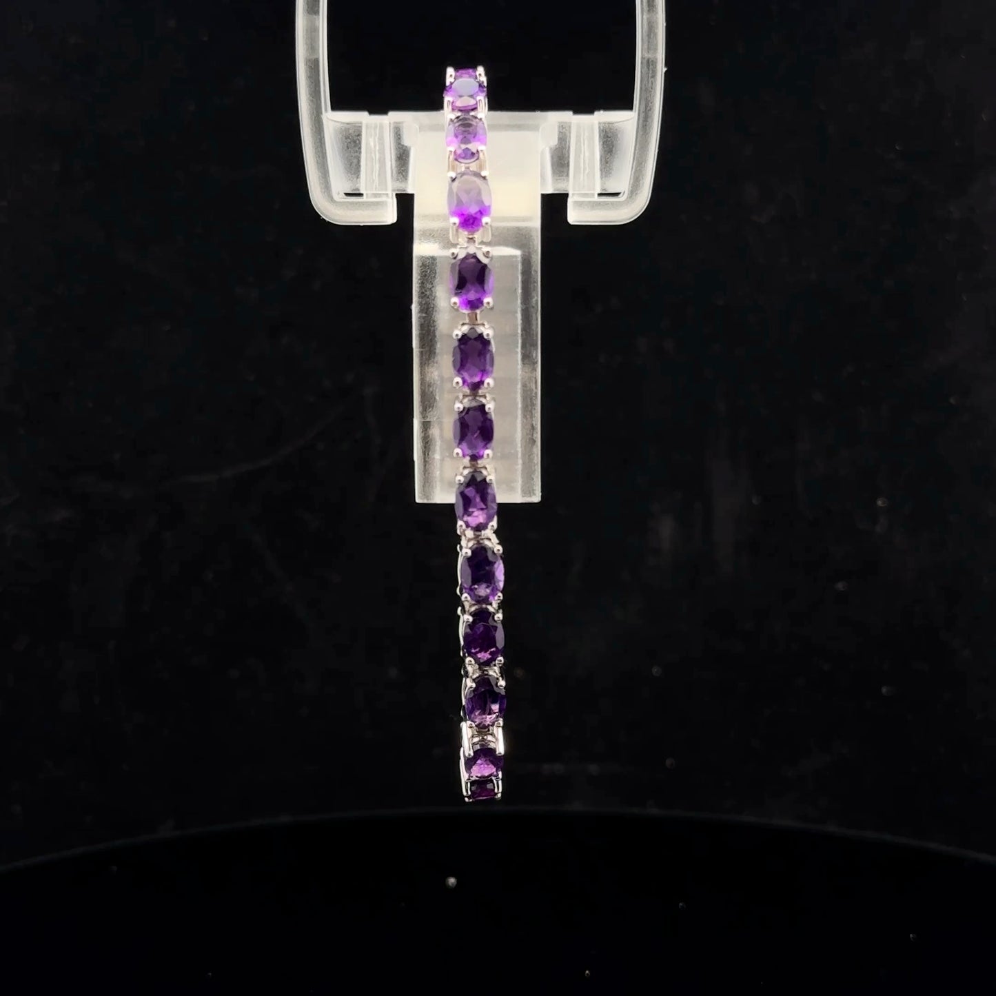 Tennis Bracelet 6x4mm Oval - 925S - Amethyst