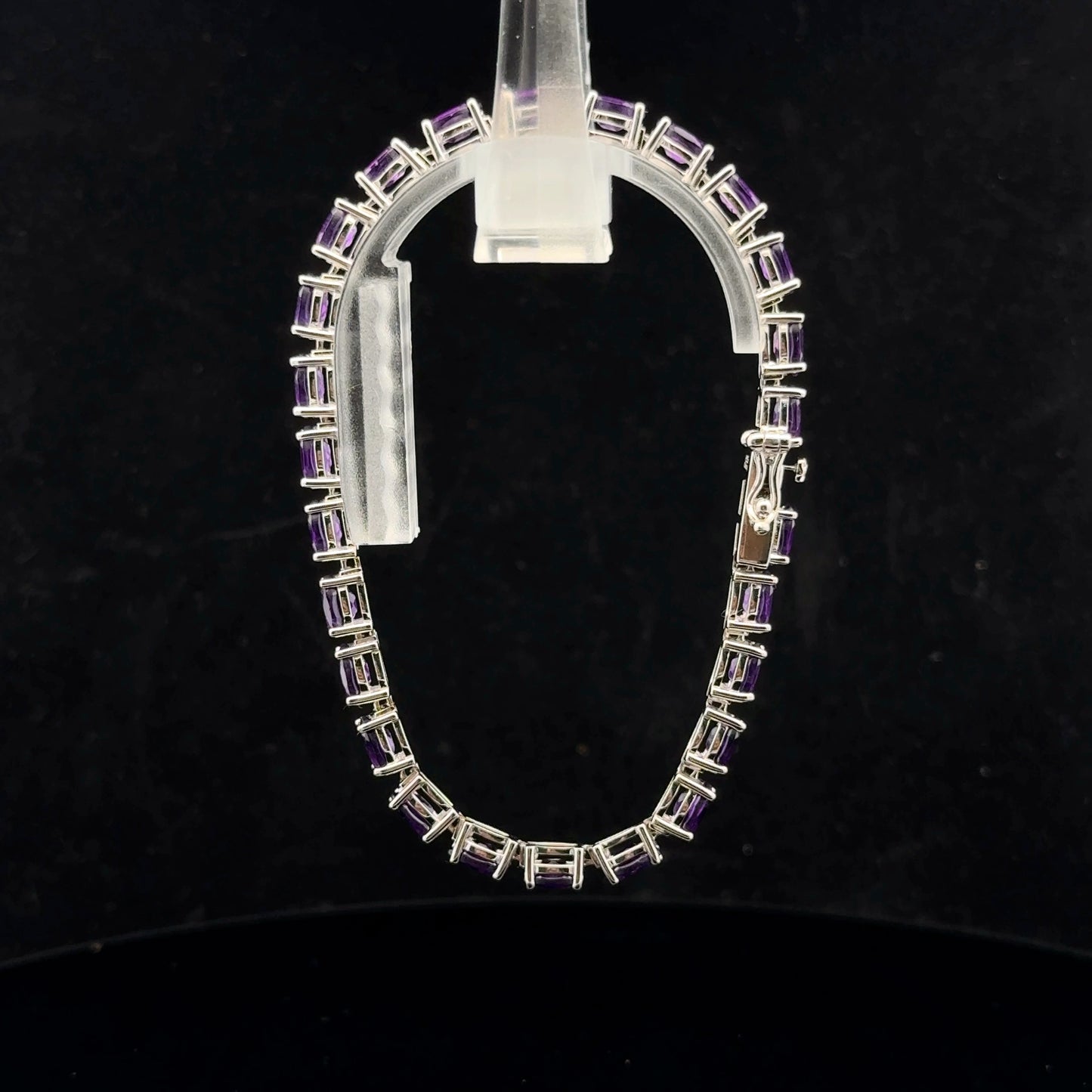 Tennis Bracelet 6x4mm Oval - 925S - Amethyst