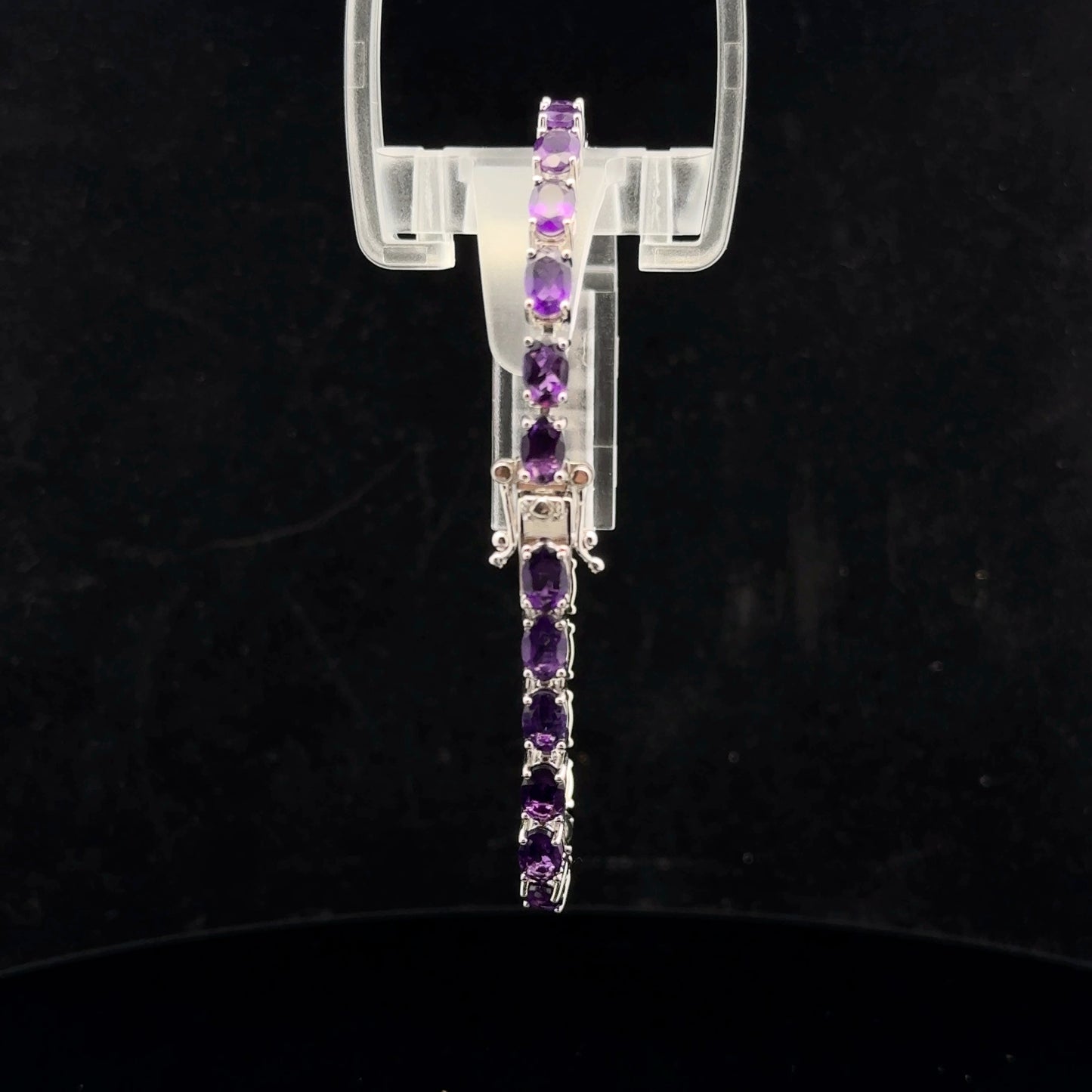 Tennis Bracelet 6x4mm Oval - 925S - Amethyst