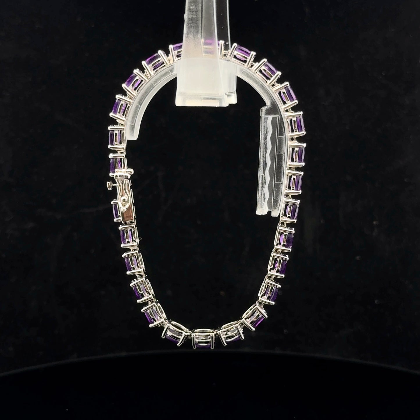 Tennis Bracelet 6x4mm Oval - 925S - Amethyst