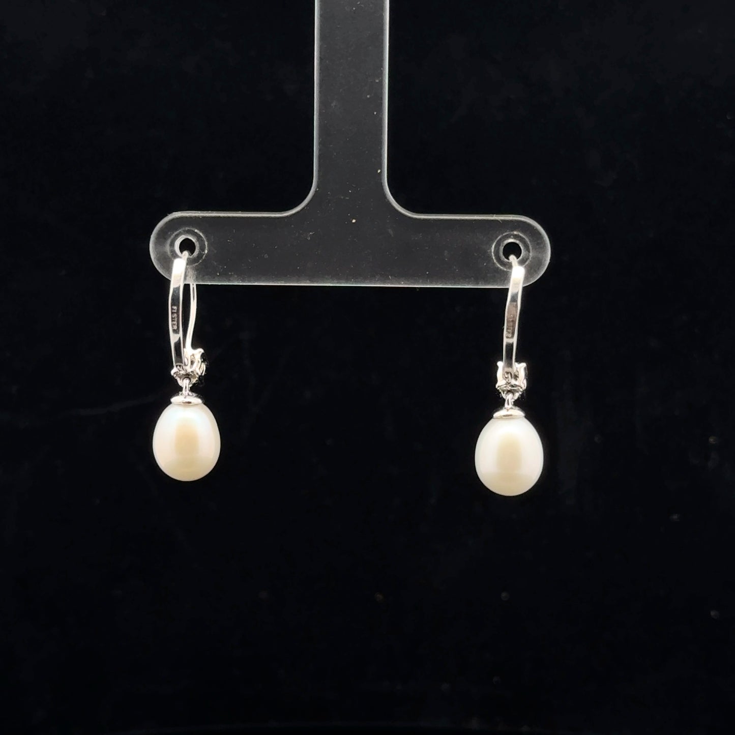 Pear Leverback 10x7.5mm - 925S - Pearl