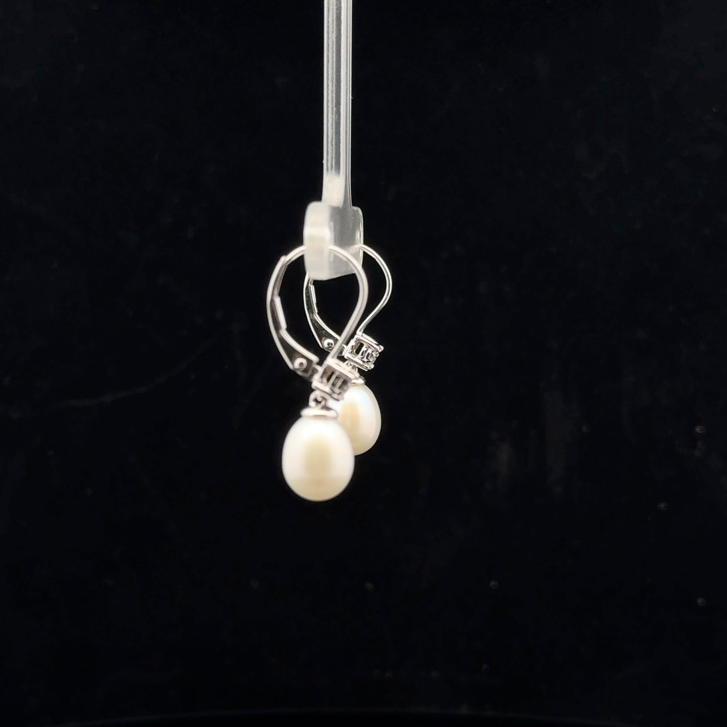 Pear Leverback 10x7.5mm - 925S - Pearl