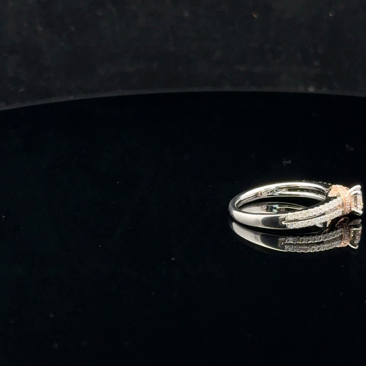 Rose Gold Wrap 0.88ctw 0.5ct F/SI2 - 14KW - Natural Diamond - 52036