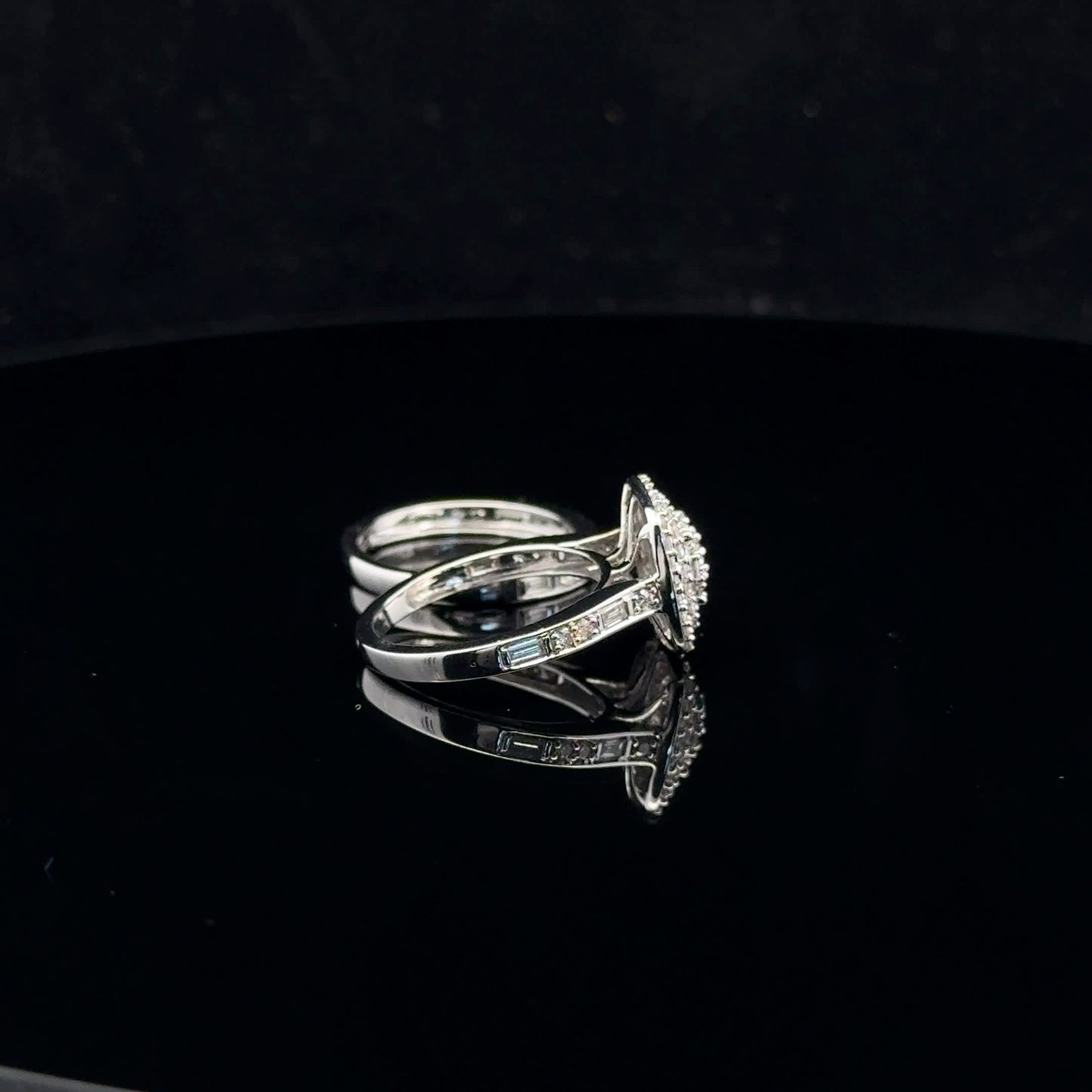 Square Bridal Set 1ctw G/SI2 - 10KW - Natural Diamond - 52072
