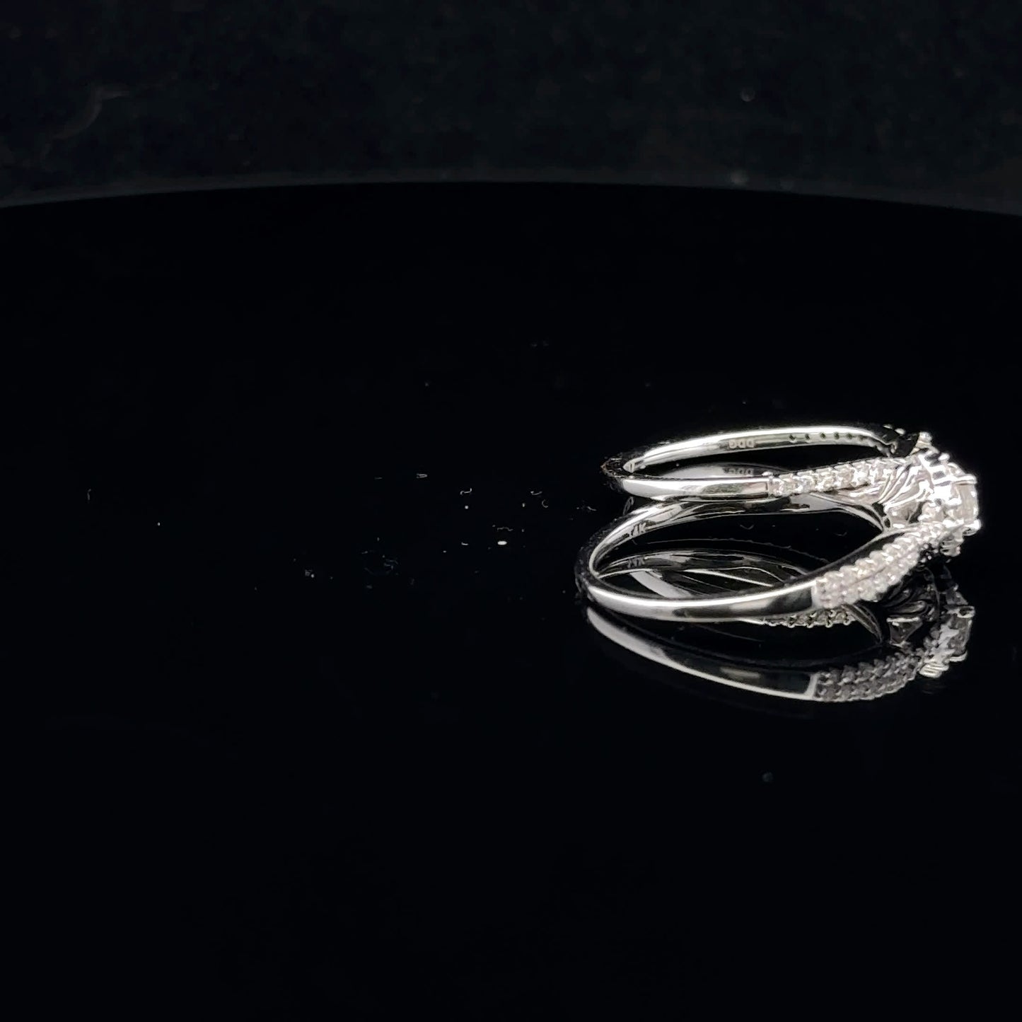 Natural Diamond - 14KW - Wavy Halo Set - 53021