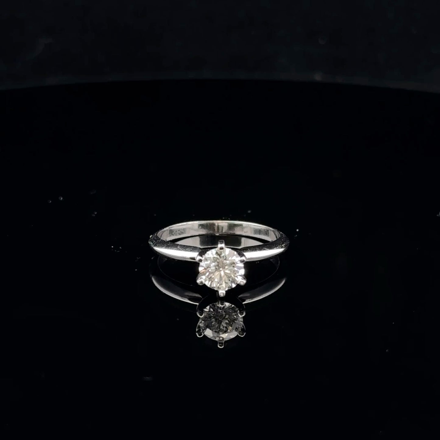 0.71ct E/VS2 #5.5 Six Prong Solitaire - 14KW - Natural Diamond - 53025