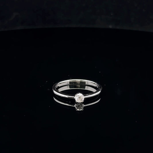 0.12ct G/SI1 #6 Promise Ring - 14KW - Natural Diamond - 53044