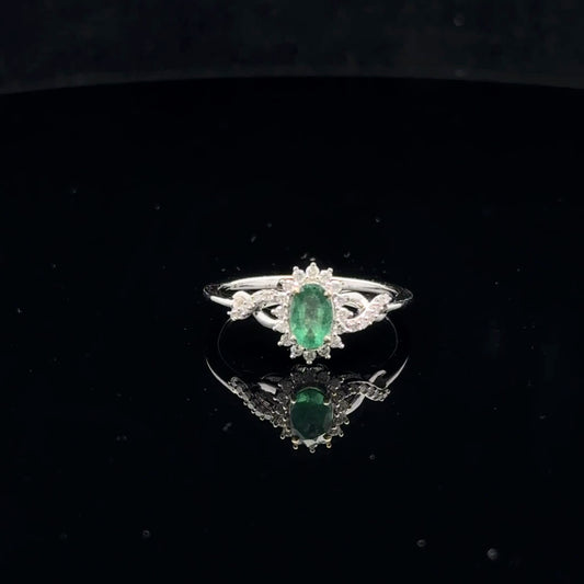 0.10ctw Dia #7 Emerald Halo - 10KW - Natural Stone - 53106