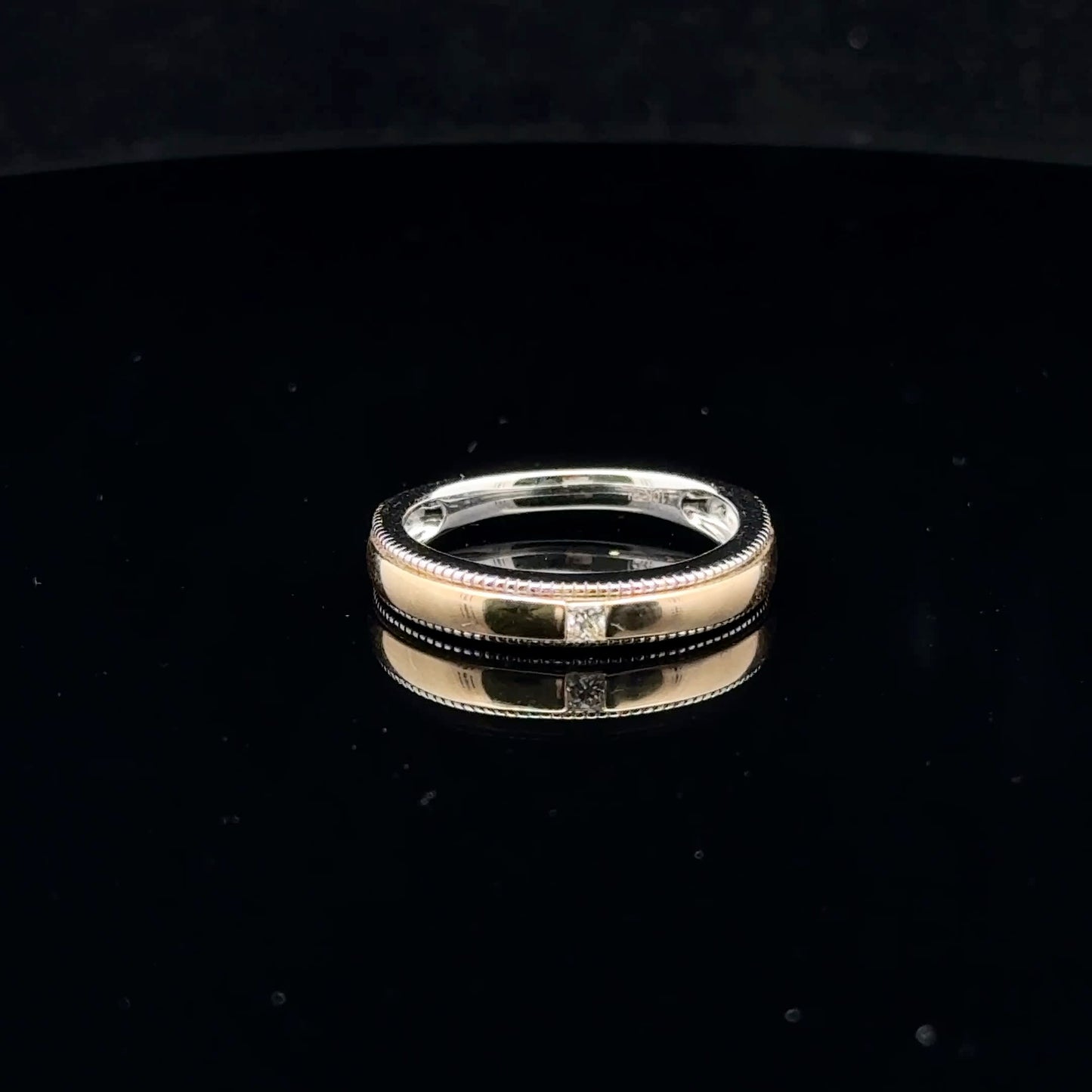 0.10ctw H/I1 #7 Two Tone Men's - 10KW - Natural Diamond - 53107