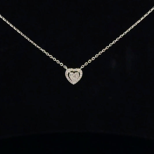 0.11ctw H/I1 Heart Halo - 10KW - Natural Diamond - 53113