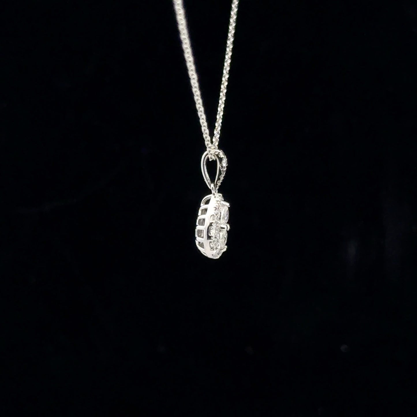 0.25ctw H/I1 Pear Halo - 10KW - Natural Diamond - 53119