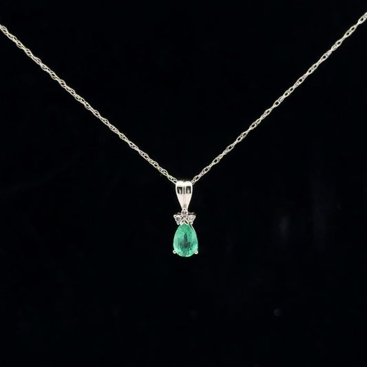 0.02ctw Dia Emerald Pear - 10KY - Natural - 53130