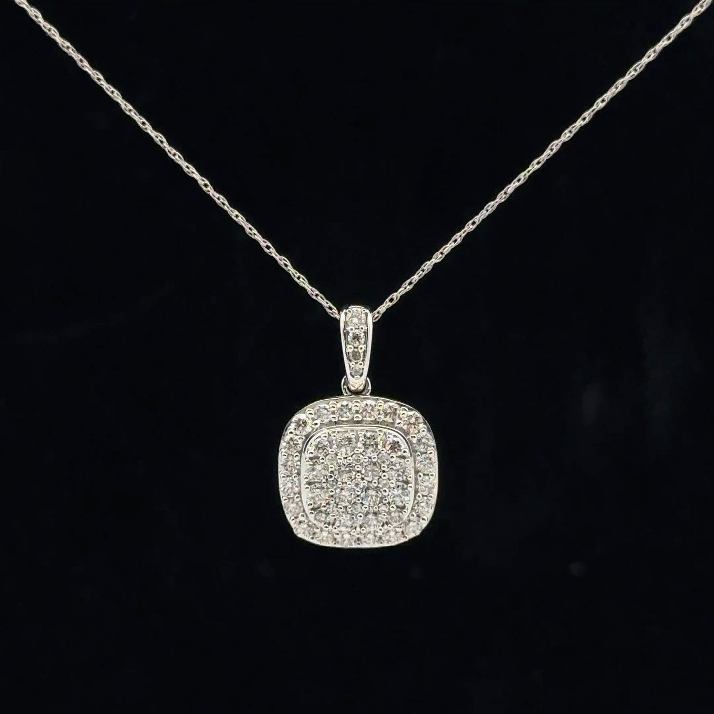 1ctw G/SI1 Squere Halo - 14KW - Natural Diamond - 53135