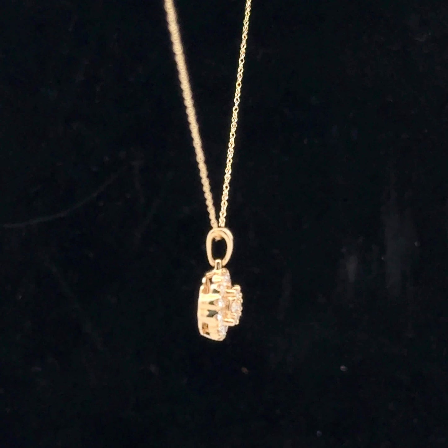 0.38ctw G/SI2 Round Halo - 14KY - Natural Diamond - 53139