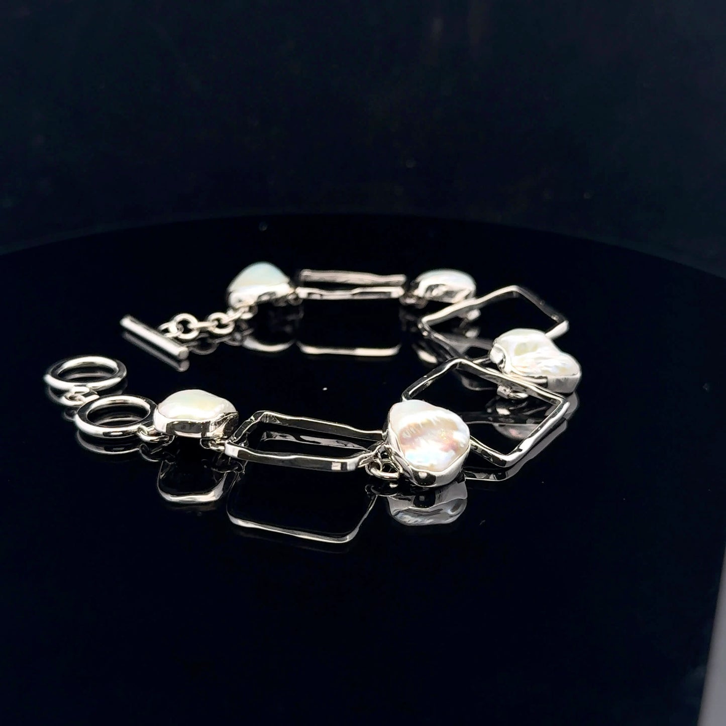 Square bracelet Mediterranean Collection - 925S - Pearl - 53264