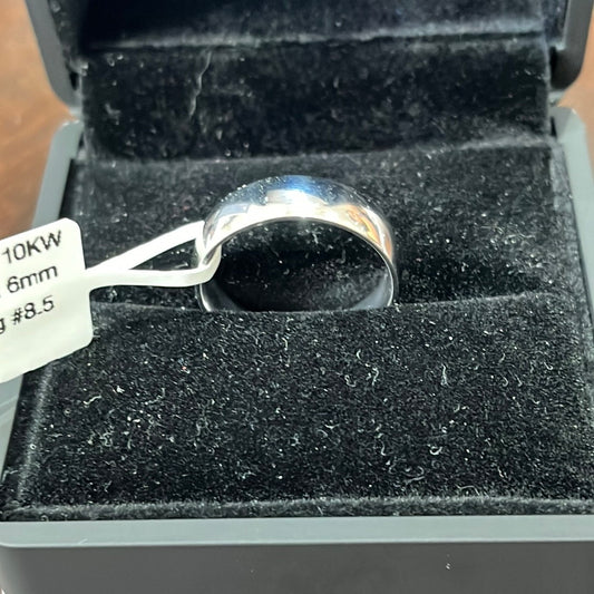 Wedding band 6mm - 10KW - Comfort 5.50g #8.5 - White gold - 34227