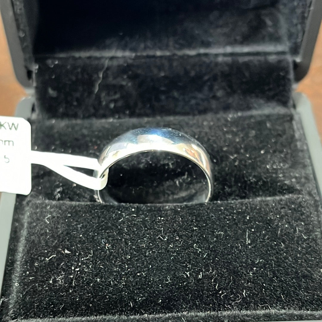 Wedding band 6mm - 10KW - Comfort 5.50g #9.5 - White gold - 34231