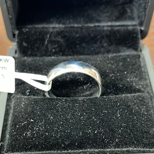 Wedding band 6mm - 10KW - Comfort 5.50g #9.5 - White gold - 34231
