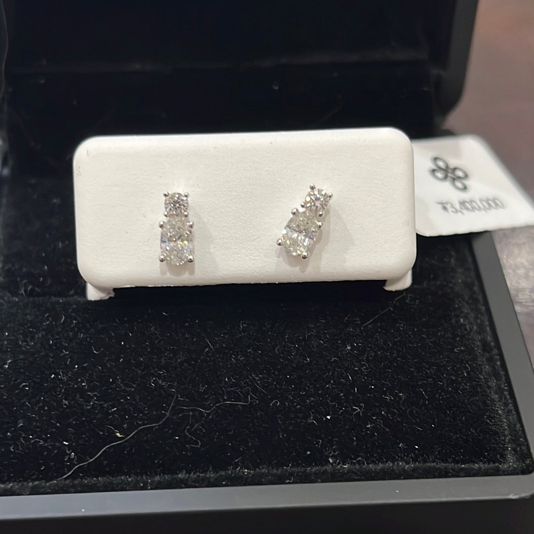 2.5mm top, 5x3 bottom - 10KW - 0.50ctw G/SI2 - Natural diamond - 34385