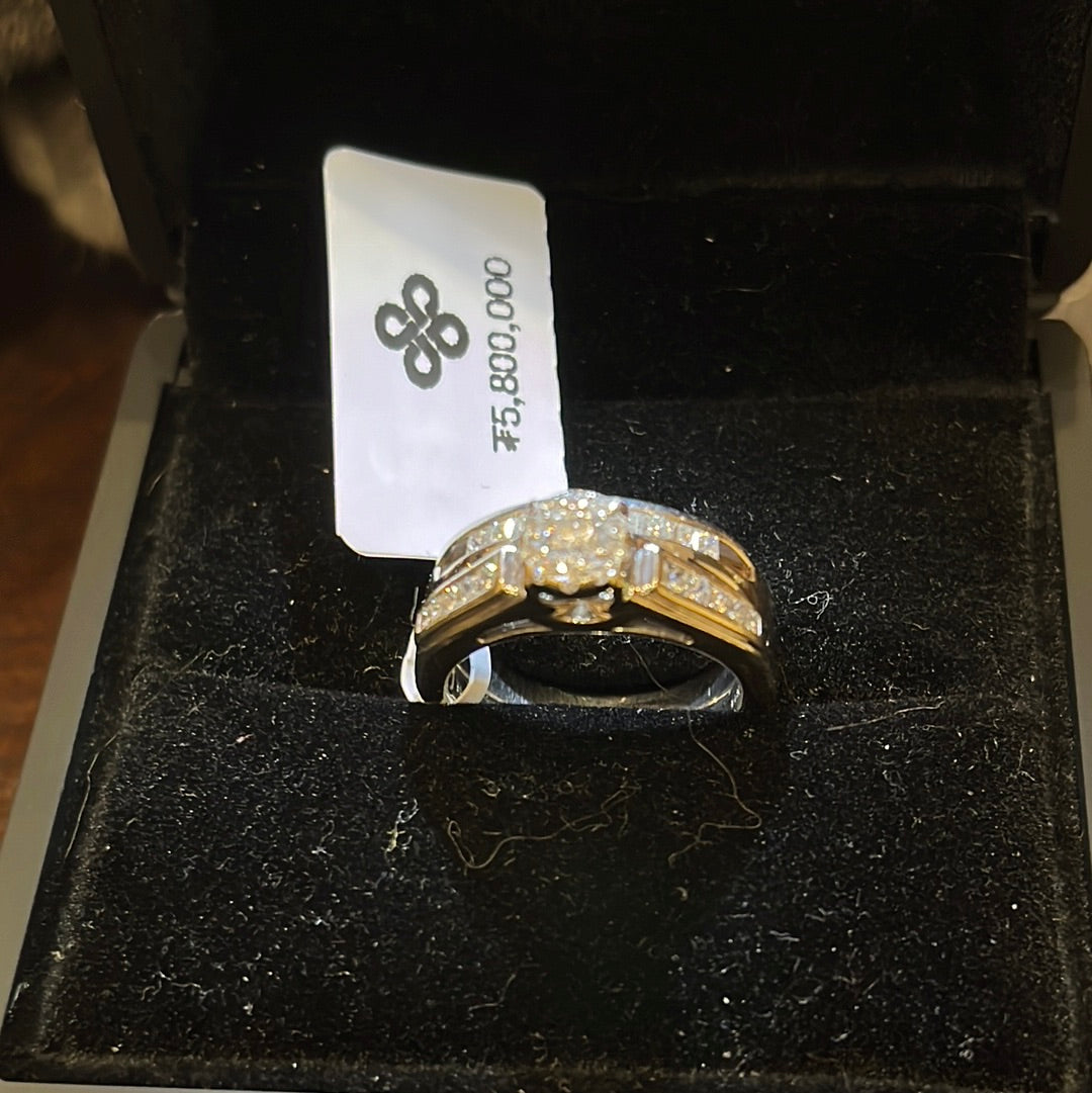 Soldered bridal - 14KW - 1.10ctw J/I1 #6 - Natural diamond - 34151