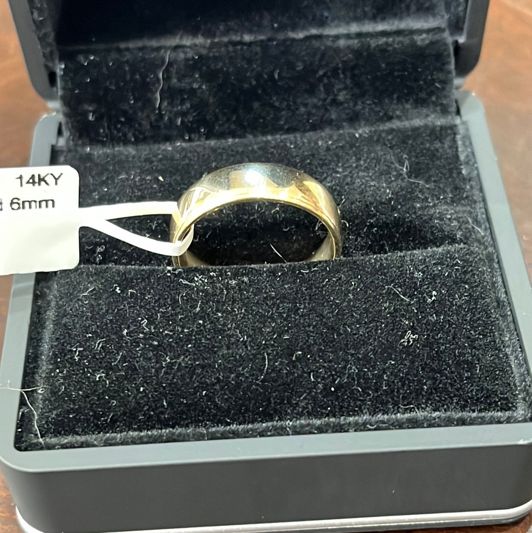 Wedding band 6mm - 14KY - 5.2g #9 - Yellow gold - 34254
