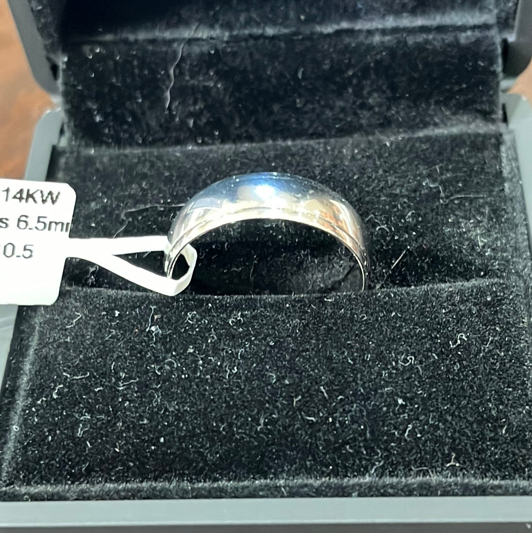 Wedding w/lines 6.5mm - 14KW - Comfort 5.5g #10.5 - White gold - 34244