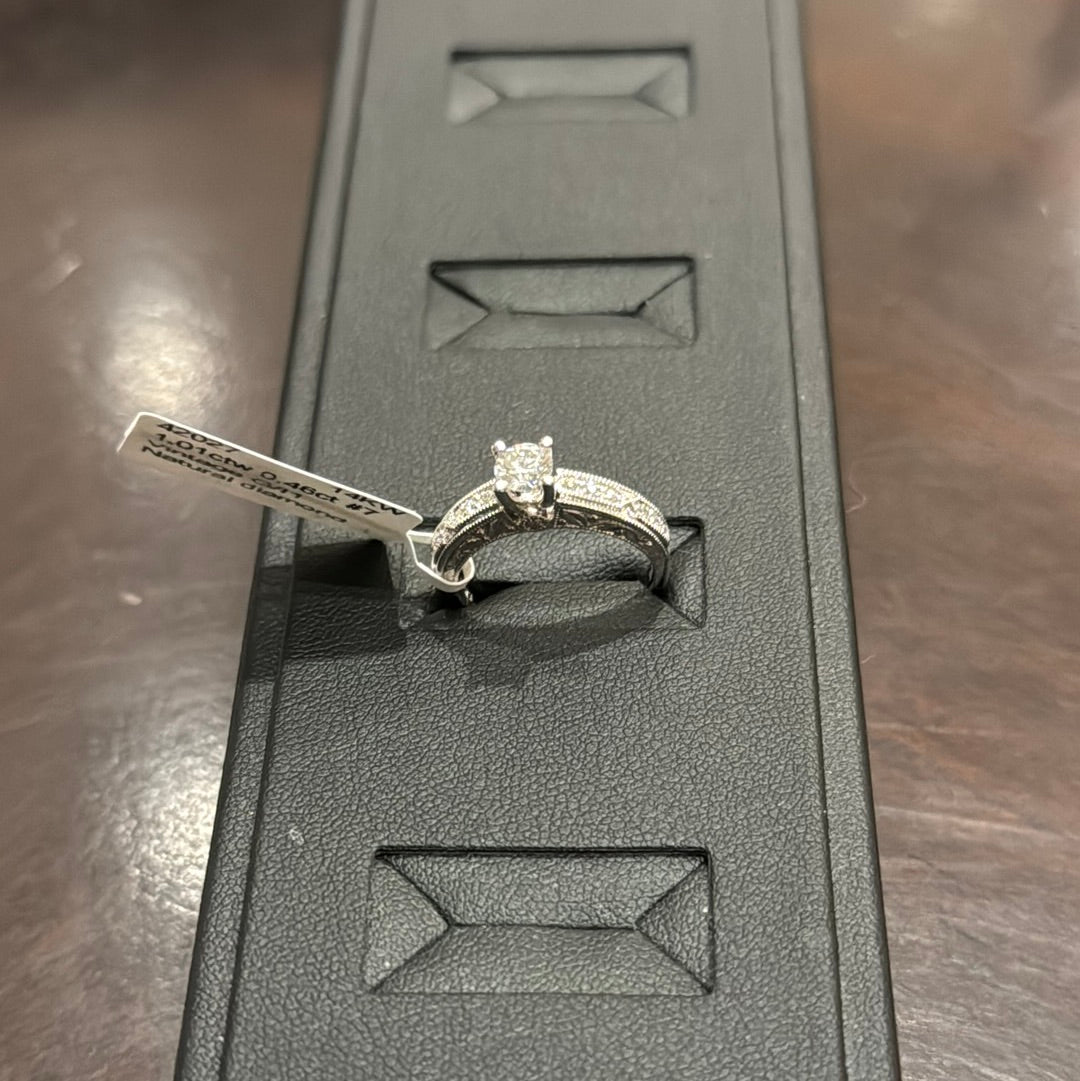 Vintage G/I1 1.01ctw 0.46ct #7 14KW - Natural diamond 42027