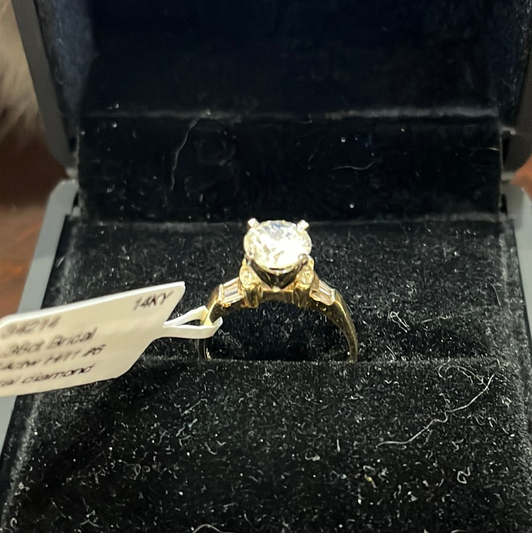 1.36ct Bridal - 14KY - 1.74ctw H/I1 #6 - Natural diamond - 34214