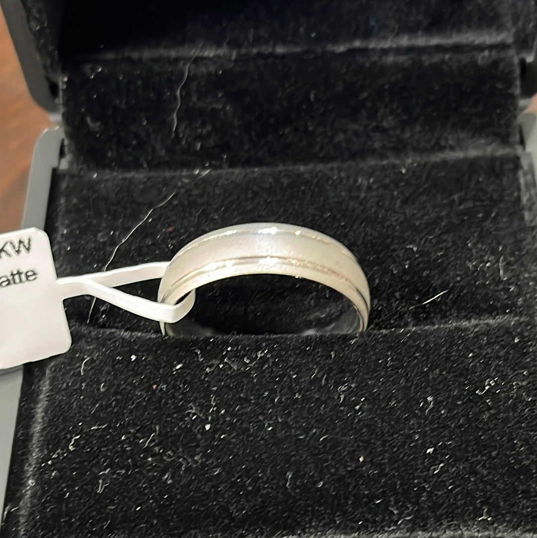 Wedding band Matte - 18KW - 4.6g #10 - White gold - 34232