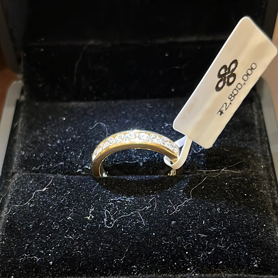 9 stone band - 14KY - 0.60ctw F/SI1 #5 - Natural diamond - 34152